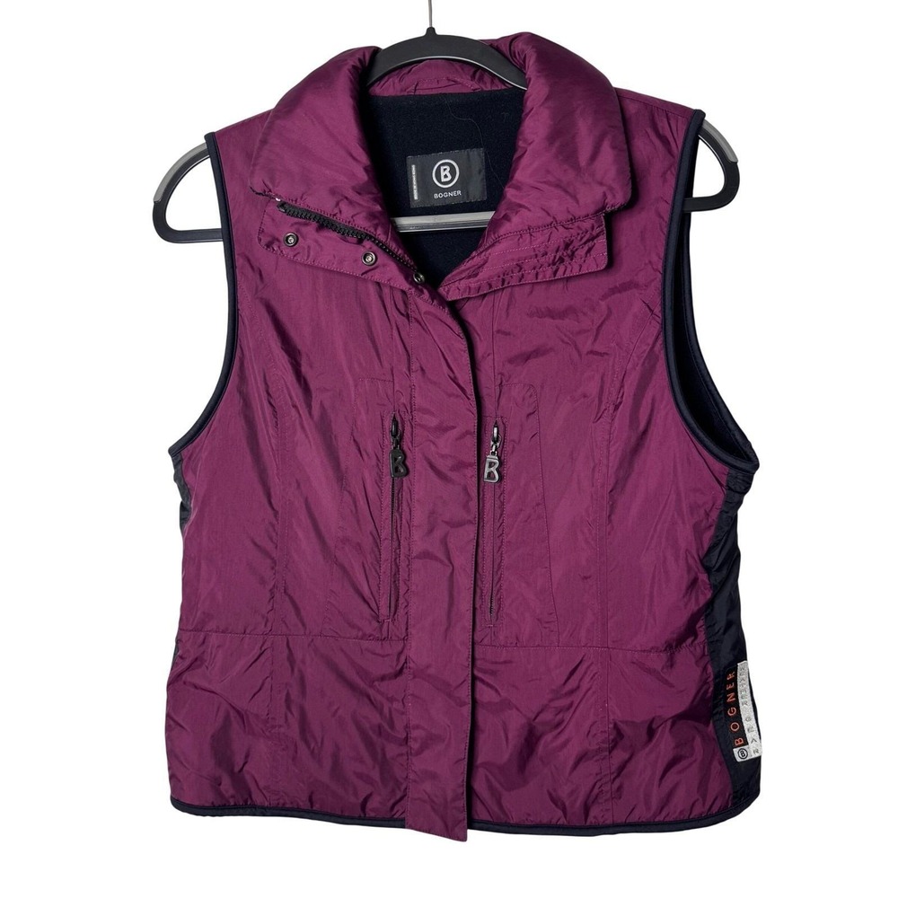 Bogner Vest Womens M / 8 Plum Purple Winter Ski Fleece Lined Gorpcore Y2K Retro